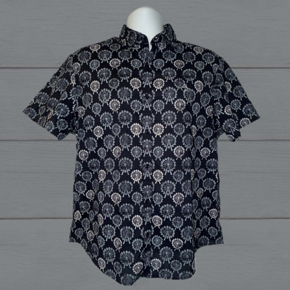 Original Penguin Heritage Slim Fit Shirt XL – Ferris Wheel Print Short Sleeve - Picture 1 of 10